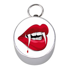 Mouth Jaw Teeth Vampire Blood Mini Silver Compasses by Simbadda