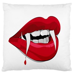 Mouth Jaw Teeth Vampire Blood Standard Flano Cushion Case (one Side) by Simbadda