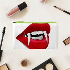 Mouth Jaw Teeth Vampire Blood Cosmetic Bag (xs) by Simbadda