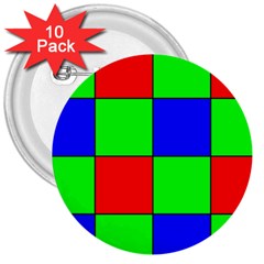 Bayer Pattern 3  Buttons (10 pack) 