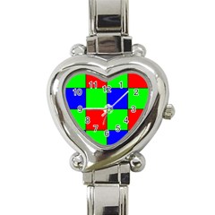 Bayer Pattern Heart Italian Charm Watch