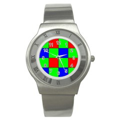 Bayer Pattern Stainless Steel Watch