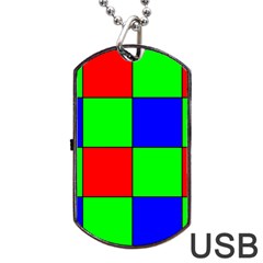 Bayer Pattern Dog Tag USB Flash (One Side)