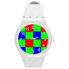 Bayer Pattern Round Plastic Sport Watch (M)