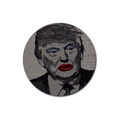 Transgender President    Rubber Round Coaster (4 Pack)  by Valentinaart