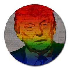 Rainbow Trump  Round Mousepads by Valentinaart