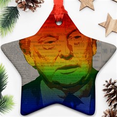 Rainbow Trump  Ornament (star) by Valentinaart