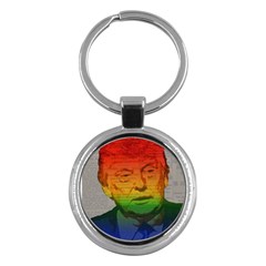 Rainbow Trump  Key Chains (round)  by Valentinaart