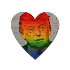 Rainbow Trump  Heart Magnet by Valentinaart