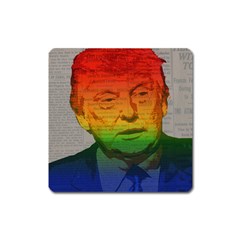 Rainbow Trump  Square Magnet by Valentinaart