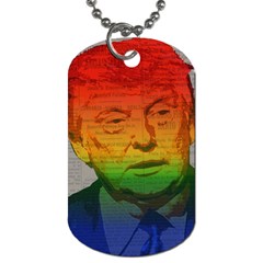 Rainbow Trump  Dog Tag (one Side)