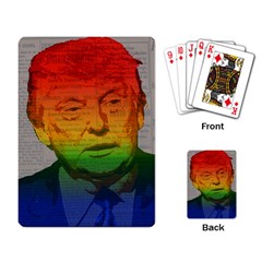 Rainbow Trump  Playing Card by Valentinaart