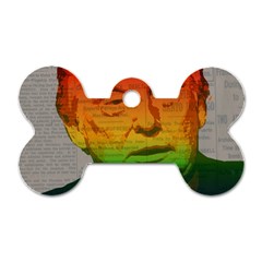 Rainbow Trump  Dog Tag Bone (two Sides) by Valentinaart