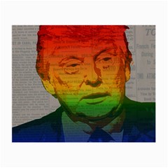 Rainbow Trump  Small Glasses Cloth (2-side) by Valentinaart