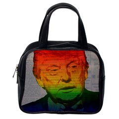 Rainbow Trump  Classic Handbags (one Side) by Valentinaart