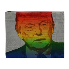 Rainbow Trump  Cosmetic Bag (xl) by Valentinaart