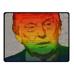 Rainbow Trump  Fleece Blanket (small) by Valentinaart