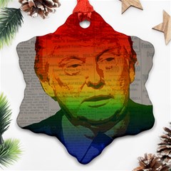 Rainbow Trump  Ornament (snowflake) by Valentinaart