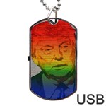 Rainbow Trump  Dog Tag USB Flash (Two Sides) Front