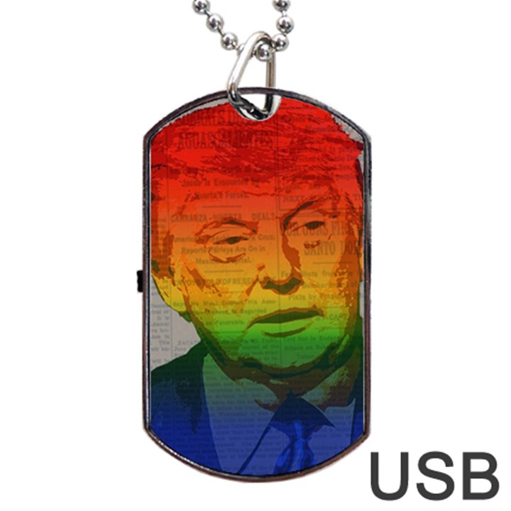 Rainbow Trump  Dog Tag USB Flash (Two Sides)