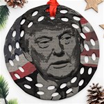 Trump Round Filigree Ornament (Two Sides) Front