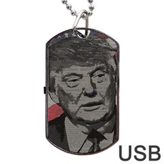 Trump Dog Tag Usb Flash (two Sides) by Valentinaart