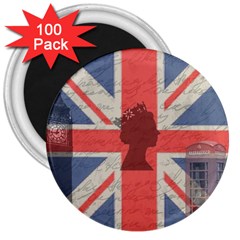 Vintage London 3  Magnets (100 Pack)