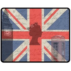 Vintage London Fleece Blanket (medium) 