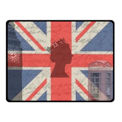 Vintage London Fleece Blanket (small) by Valentinaart