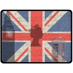 Vintage London Double Sided Fleece Blanket (Large)  80 x60  Blanket Front