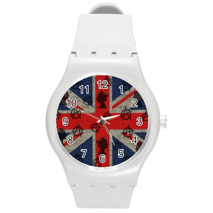 United Kingdom  Round Plastic Sport Watch (M)