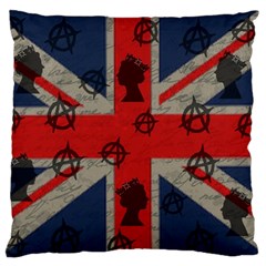 United Kingdom  Large Flano Cushion Case (one Side) by Valentinaart