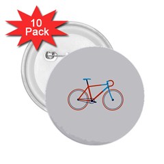 Bicycle Sports Drawing Minimalism 2 25  Buttons (10 Pack) 