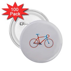 Bicycle Sports Drawing Minimalism 2 25  Buttons (100 Pack) 