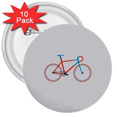 Bicycle Sports Drawing Minimalism 3  Buttons (10 Pack) 