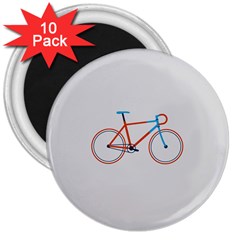 Bicycle Sports Drawing Minimalism 3  Magnets (10 Pack) 