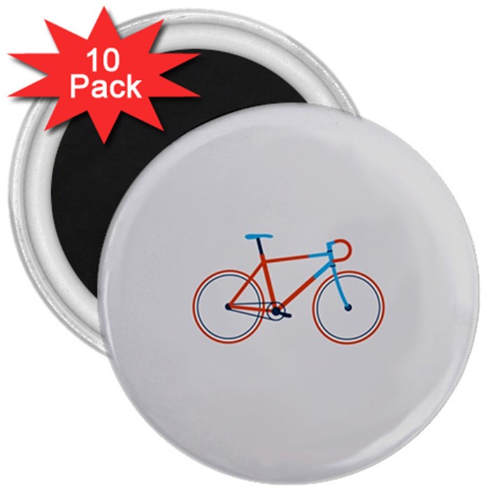 Bicycle Sports Drawing Minimalism 3  Magnets (10 pack) 