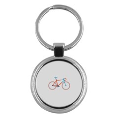 Bicycle Sports Drawing Minimalism Key Chains (round) 