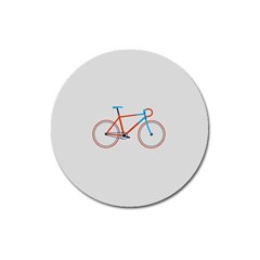 Bicycle Sports Drawing Minimalism Magnet 3  (round)