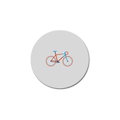 Bicycle Sports Drawing Minimalism Golf Ball Marker by Simbadda