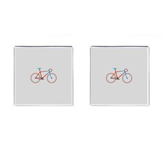 Bicycle Sports Drawing Minimalism Cufflinks (square) by Simbadda