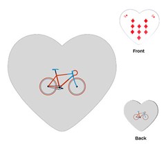 Bicycle Sports Drawing Minimalism Playing Cards (heart) 