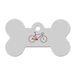 Bicycle Sports Drawing Minimalism Dog Tag Bone (one Side) by Simbadda