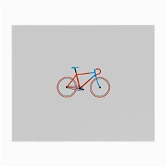 Bicycle Sports Drawing Minimalism Small Glasses Cloth (2-side) by Simbadda