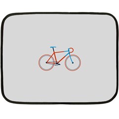 Bicycle Sports Drawing Minimalism Double Sided Fleece Blanket (mini) 