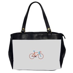 Bicycle Sports Drawing Minimalism Office Handbags (2 Sides) 