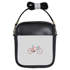 Bicycle Sports Drawing Minimalism Girls Sling Bags