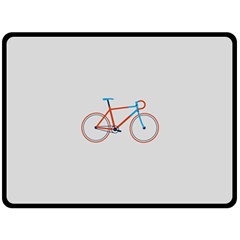 Bicycle Sports Drawing Minimalism Fleece Blanket (large)  by Simbadda