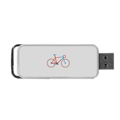 Bicycle Sports Drawing Minimalism Portable Usb Flash (two Sides) by Simbadda