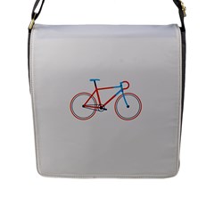 Bicycle Sports Drawing Minimalism Flap Messenger Bag (l) 